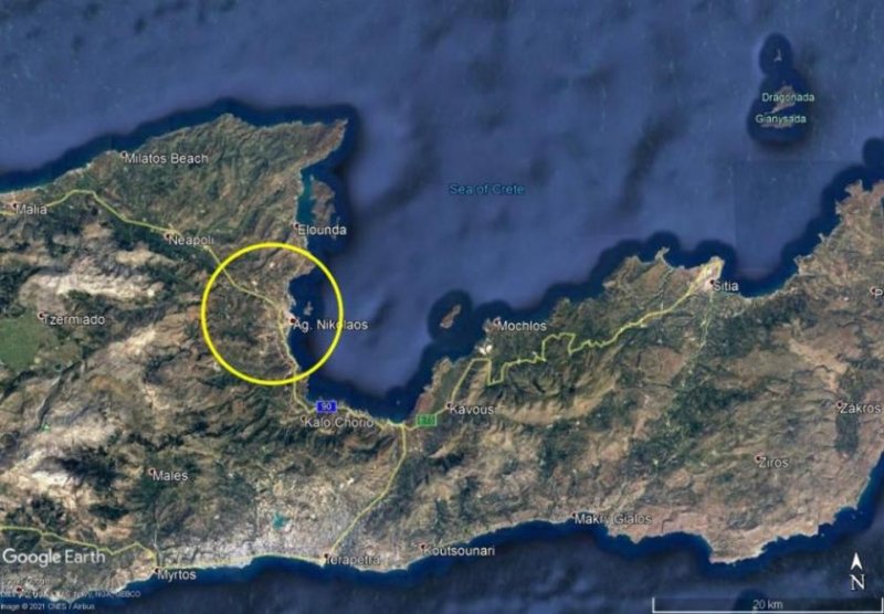 Agios Nikolaos Kreta, Agios Nikolaos: 2 angrenzende Baugrundstücke mit Meerblick zu verkaufen Grundstück kaufen